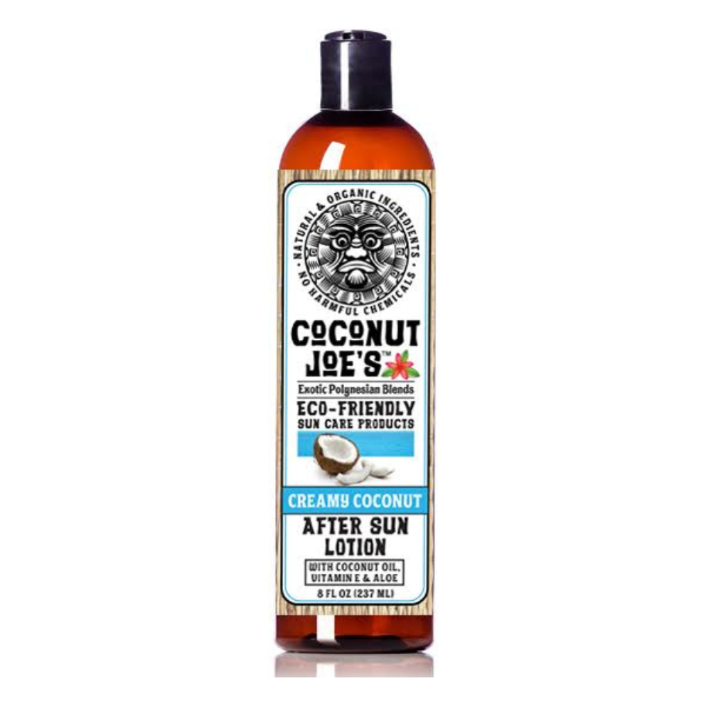 Coconut Joe's Creamy Coconut Aftersun Lotion 8oz. – #1 Coconut Scent, Deeply Moisturizing with Coconut Oil, Aloe, and Vitamin E