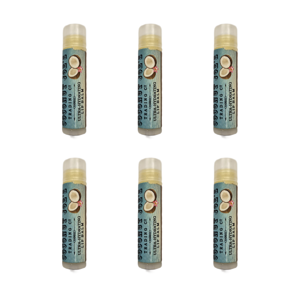 Coconut Joe’s Coconut Delight Lip Balm 6-pack – Ultra-Moisturizing, Organic, 0.15oz
