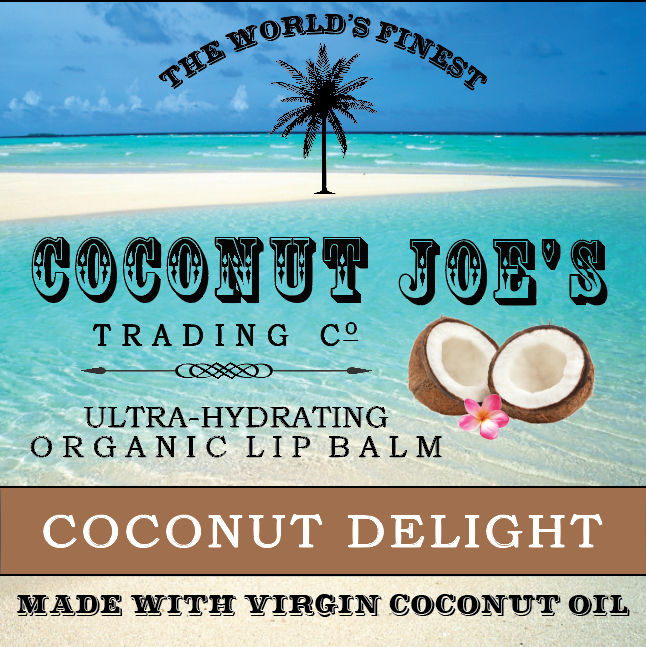 Coconut Joe’s Coconut Delight Lip Balm 3-pack – Ultra-Moisturizing, Organic, 0.15oz