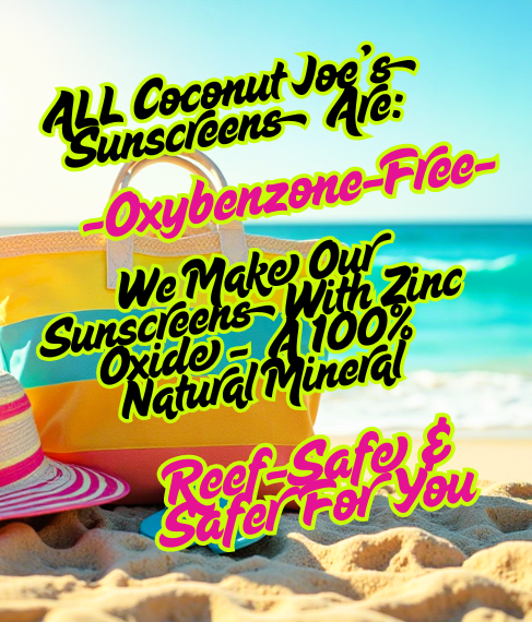 Coconut Joe’s SPF 50 Mineral Sunscreen – Unscented, Reef Safe, 8oz